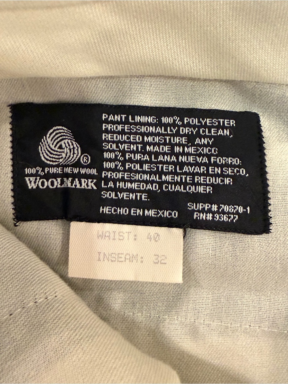 Vintage Stafford Dark Gray Heather Suit 44L Blazer, 40X32 Pant Old Money - Picture 15 of 16